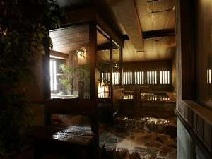 人工温泉 八幡の湯　ドーミーイン心斎橋：◆男性大浴場◆・主浴槽・一人ひのき風呂・サウナ・水風呂