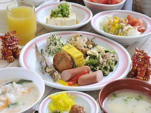 ホテルグランビュー沖縄：土煌こだわりの朝食一例。