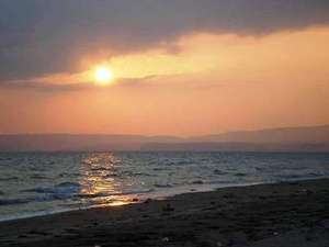 珠洲ビーチホテル：鉢ヶ崎ビーチ夕焼け