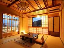 天然温泉100%の3種の無料貸切風呂の宿 山水荘：匠こだわりの和風造りの部屋