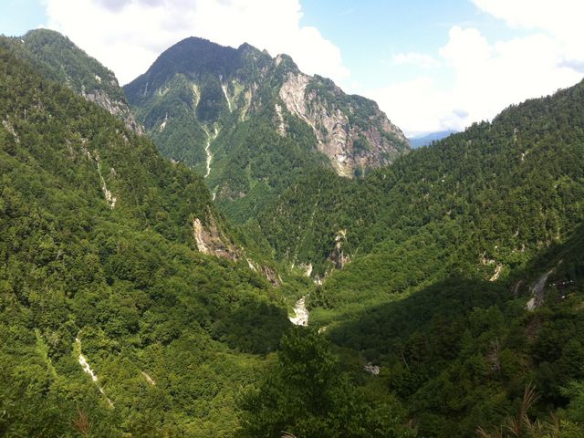 ダムから見える山々です。_立山黒部アルペンルート【長野県側】