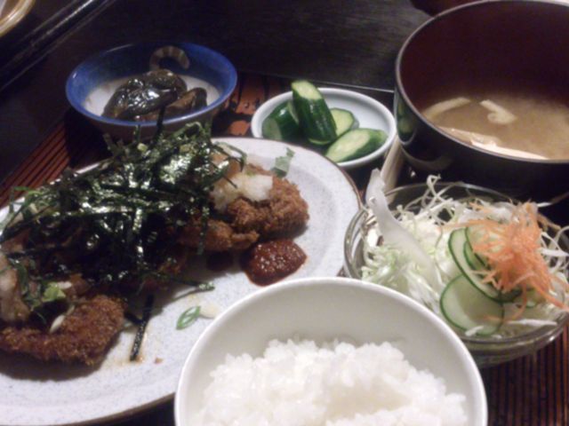 ヒレカツのたたき定食_とん吉