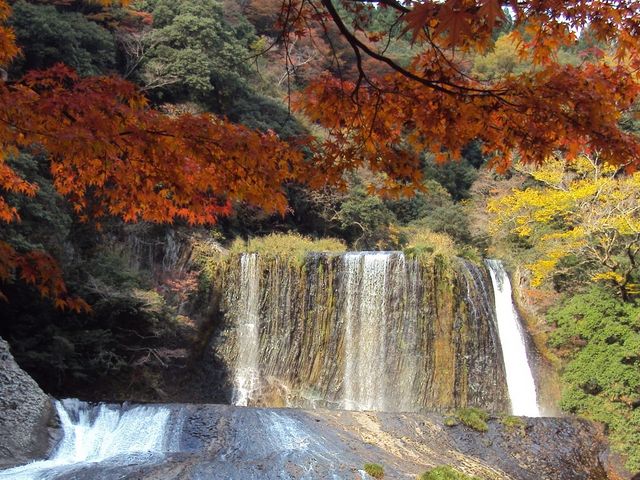水量はそんなに多くなく_龍門の滝(大分県九重町)