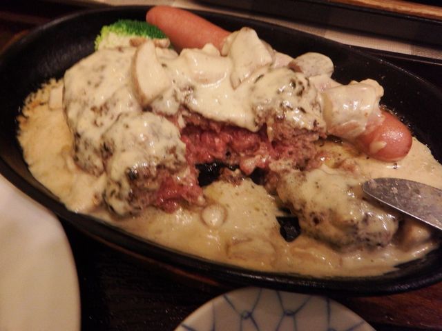 ハンバーグ_ステーキハウス寿楽 本店