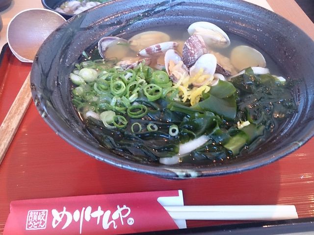 あさりワカメうどん_めりけんや さんすて岡山店