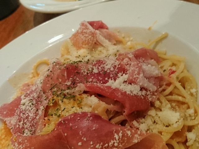 生ハムのクリームソースパスタ_リュリュ阪神尼崎店