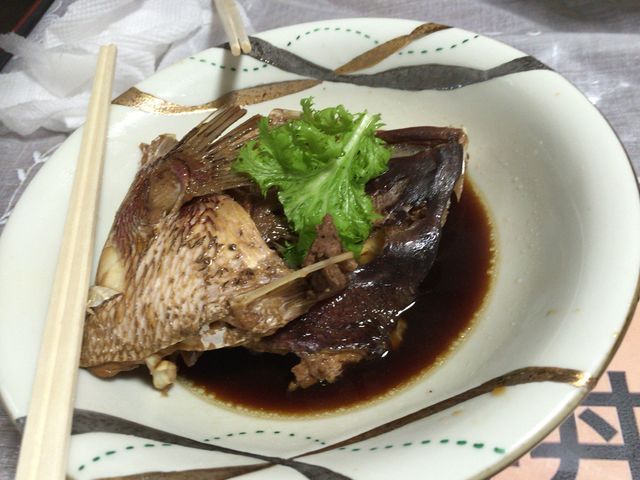 鯛のあら煮は美味しかったです_活魚村 海彦