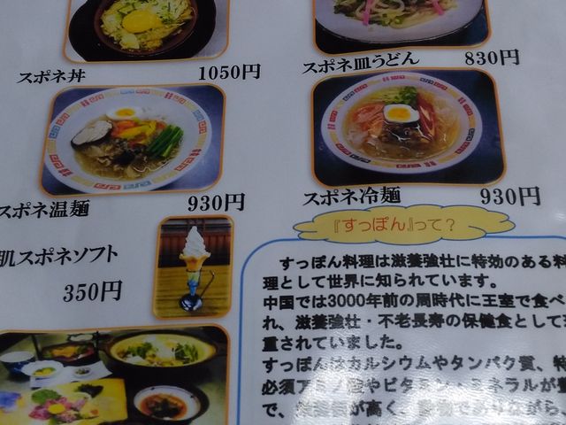 スポネ料理の数々_正直屋