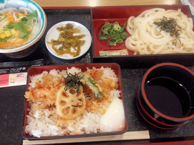 ランチパスポート(ミニ天丼とざるうどん)_おだまき