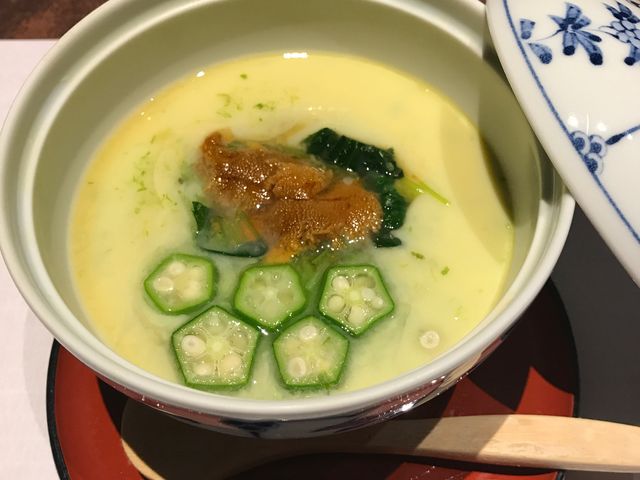 梅と酒盗の茶碗蒸し_太喜