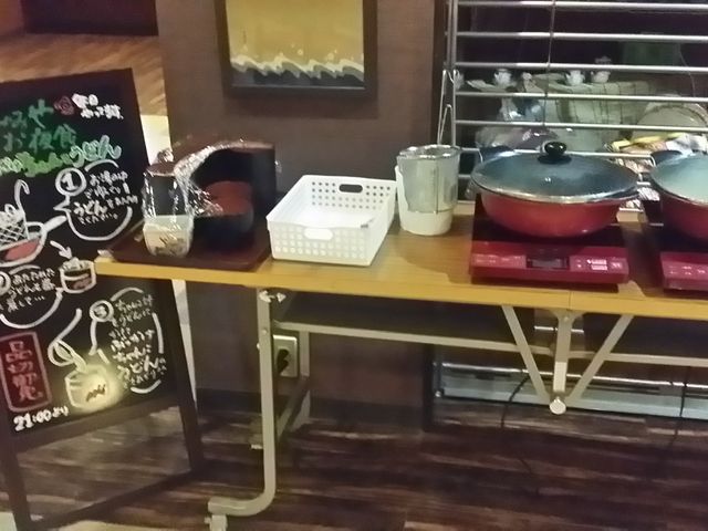無料のうどん。_穴原温泉いづみや