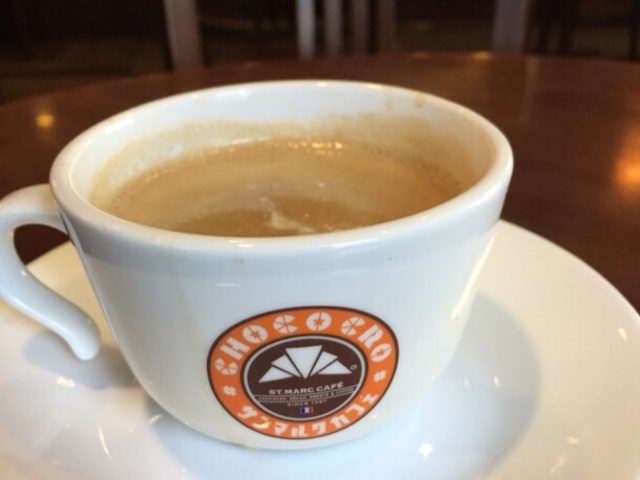 コーヒーは濃いめです。_サンマルクカフェ飯田橋東口店(CHOCO CRO SAINTMARC CAFE)