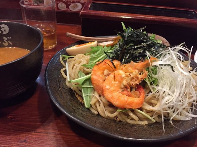 海老味噌つけ麺です。_麺処 田ぶし