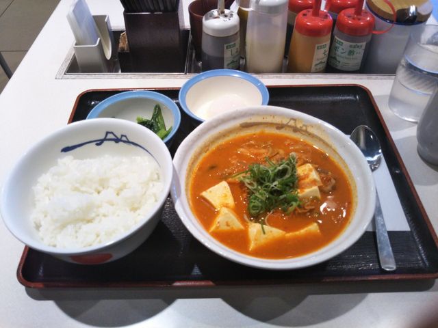 豆腐キムチチゲ膳_松屋 藤沢南口店