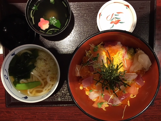 海鮮丼とうどんセット_華屋与兵衛江北店