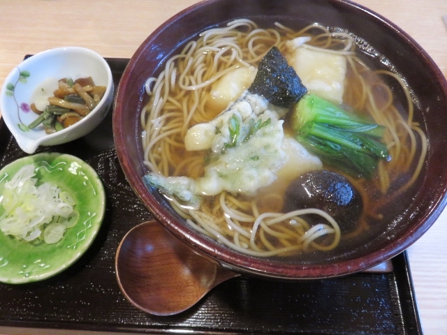 揚げ餅そば_そば処義家