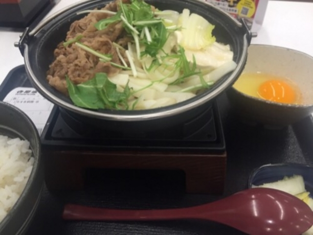 牛鍋定食です。_吉野家神田小川町店