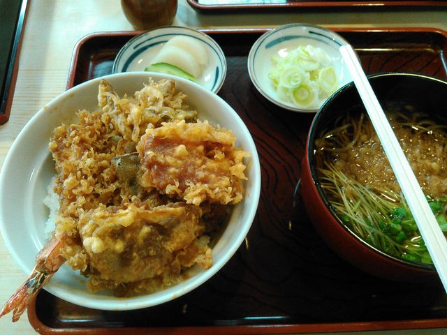 ミックス天丼セット950円_やぶ宗