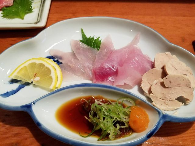 カワハギの刺身、肝!_おふくろ寿し