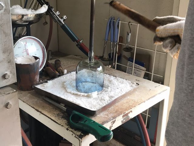 完成作品。これはかなりきれいだった_glass studio Rainbow Leaf