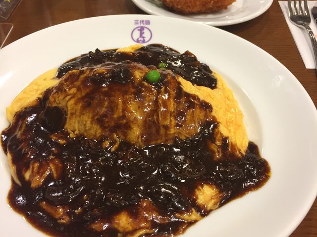オムハヤシ&カニクリームコロッケ_洋食や 三代目 たいめいけん