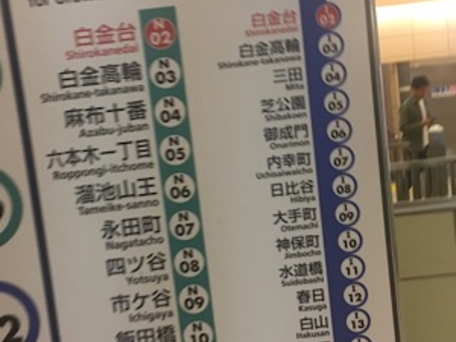 路線案内です。_都営三田線 白金台駅