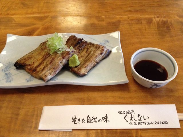 白焼き。わさび正油で食べるうなぎ!_川魚料理くれない