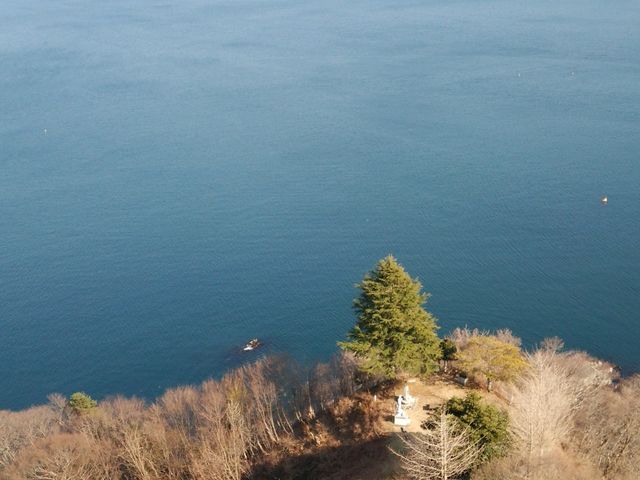 釜石大観音からの眺め。ここからも尾崎半島が見えますよ(*^o^)/\(^-^*)_尾崎半島
