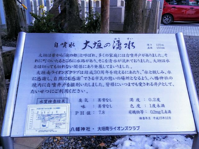大垣の湧水_八幡神社「大垣の湧水」