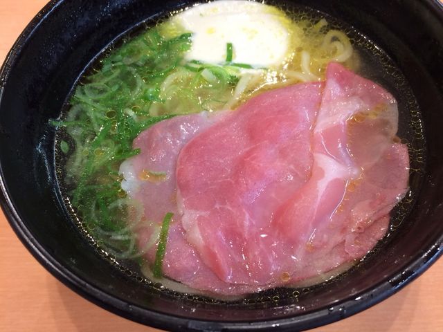 有名レストラン監修の黄金塩らぁ麺420円_かっぱ寿司 名取店