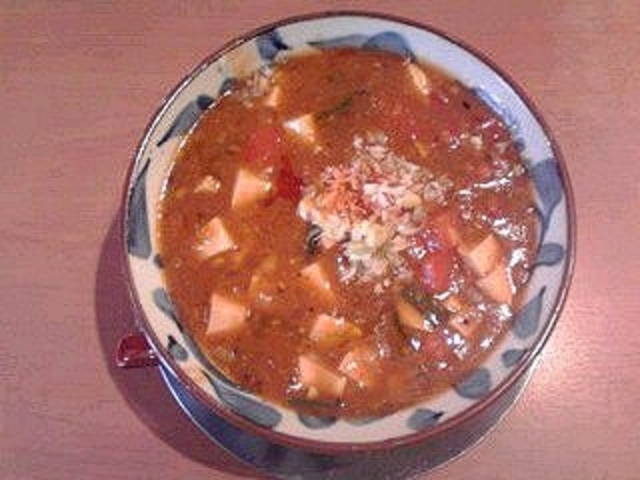 【夏期限定】全とろトマト麻婆麺:928円(税込)_三宝亭 御所野店