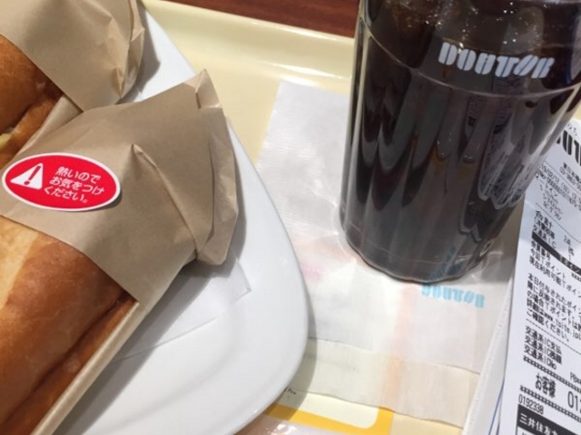 エビグラタンのミラノサンドです。_ドトールコーヒーショップ 東日本橋店(GOURMET COFFEE DOUTOR)