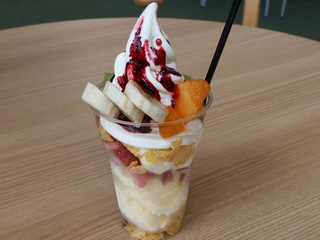 ハスカップフルーツパフェ_ばすすとっぷ