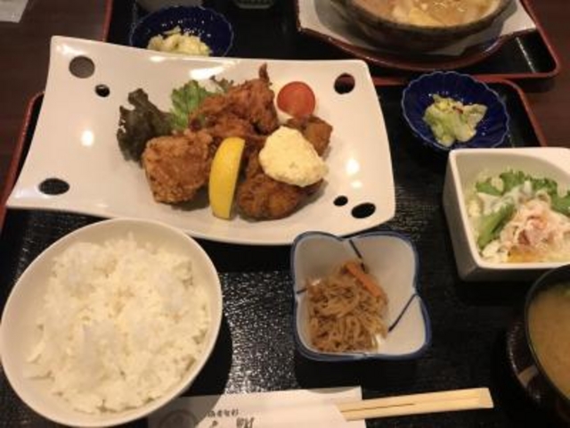 から揚げ定食_白帆
