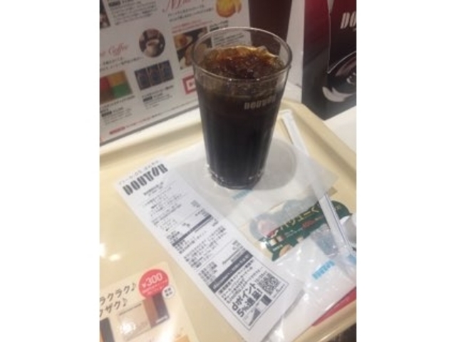 アイスコーヒーです。_ドトールコーヒーショップ 築地聖路加通り店(GOURMET COFFEE DOUTOR)