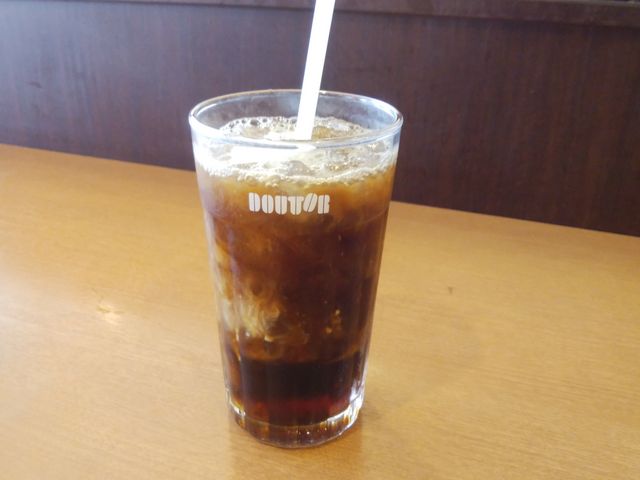 頼んだのは「アイスコーヒー(S)」。_ドトールコーヒーショップ門前仲町2丁目店