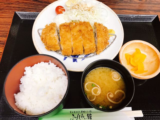 特選豚のかつ定食850円_富士見温泉見晴らしの湯ふれあい館
