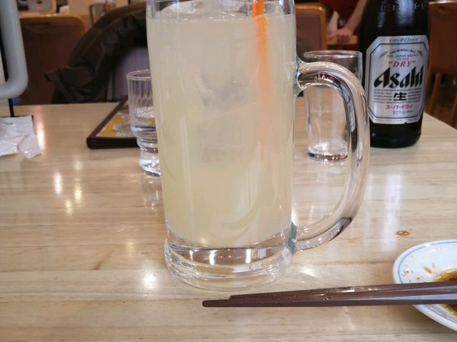 ビールのあとはレモンサワー_老神温泉ぎょうざの満州東明館