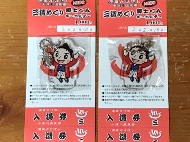 湯めぐり券=1,000円で3ヶ所入れます_湯泉地温泉「滝の湯」