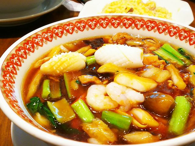 人気の五目あんかけラーメン_紅虎餃子房 八丁堀店