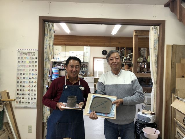 2つの作品ができました。先生はとってもダンディで素敵でした!_仙石窯