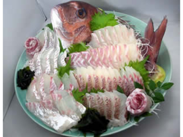 鯛の活造り4800円_森の石松