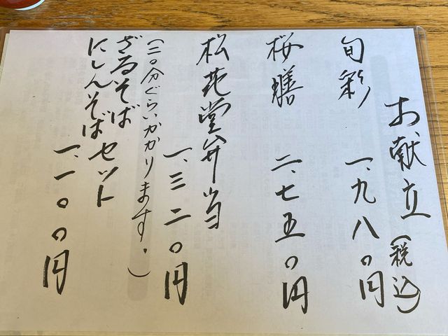 この日のメニュー_味彩やちぐさ