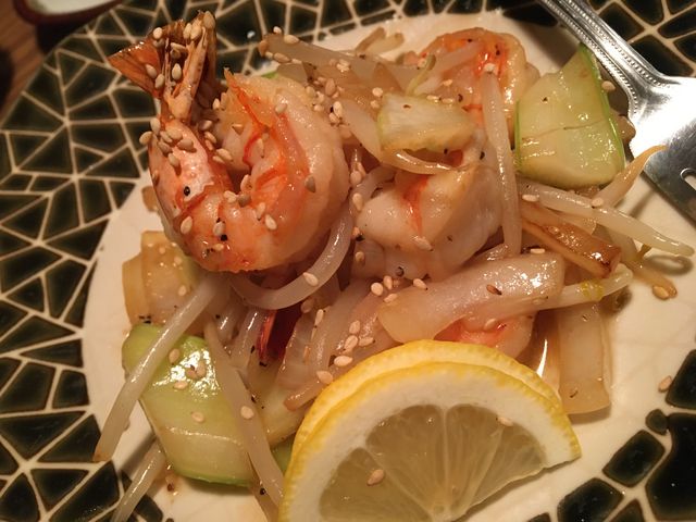海老とセロリの塩炒め_肴美や 和さび
