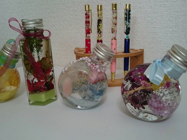 4人で作った作品です_ハーバリウムアトリエgrace