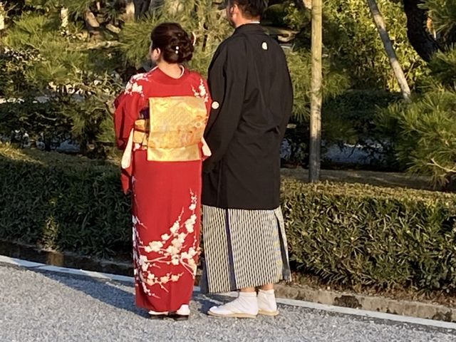 夕陽に照らされ光り輝く伊勢参り_帯結
