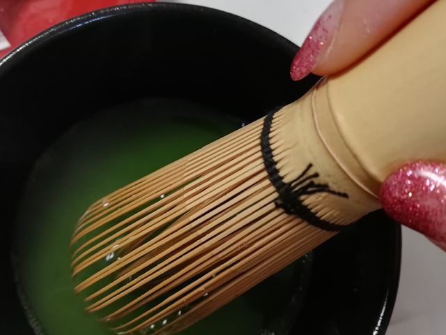 蕎麦湯で点てた抹茶!まろやか!_東京神田手打ちそば教室おそば膳