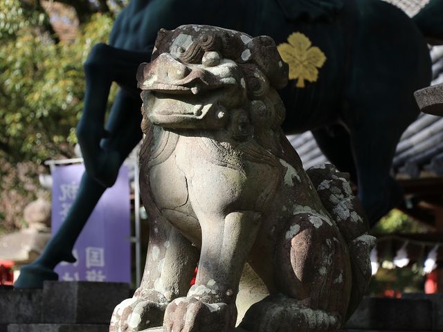 安政3年の銘がある狛犬。_諏訪神社