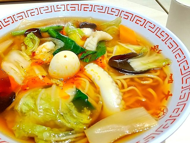 野菜とシーフードあんの五目うま煮そば(五目あんかけラーメン)_大阪王将 本八幡店