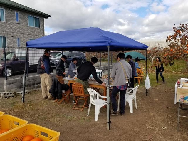 常連さんBBQ風景_青木農園